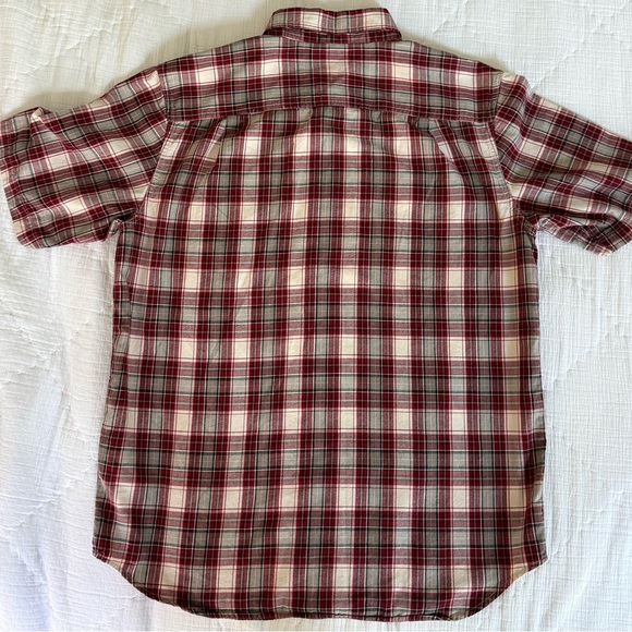 Carhartt Relaxed Fit Plaid Short-Sleeve Button Shirt Men’s L 100% Cotton - Picture 4 of 12